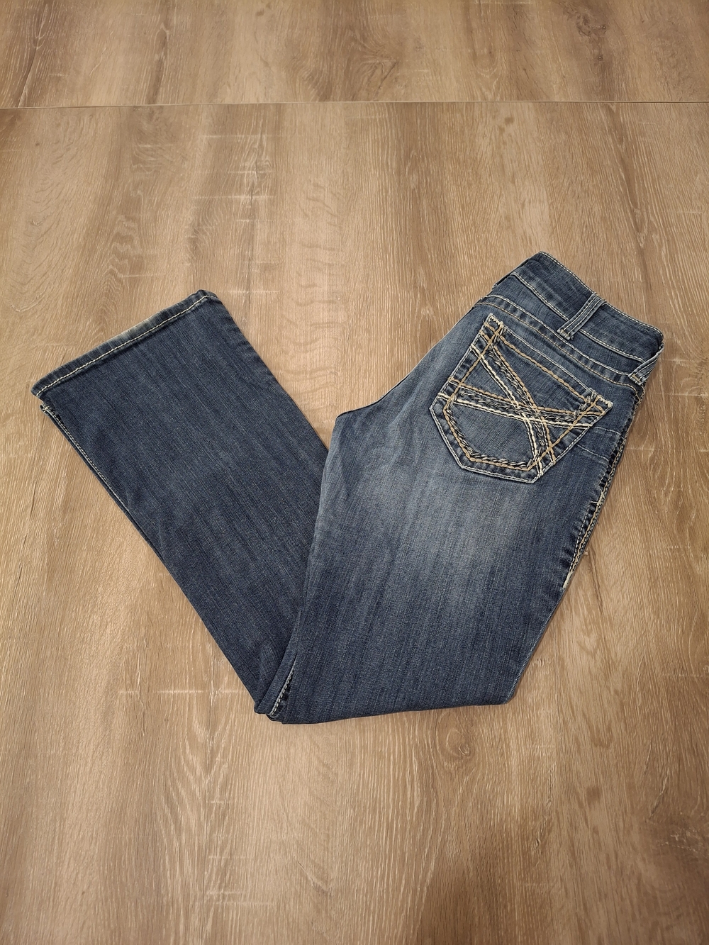 Ariat R.E.A.L. Entwined Bootcut Jeans Women's 30S Festival Blue *610*